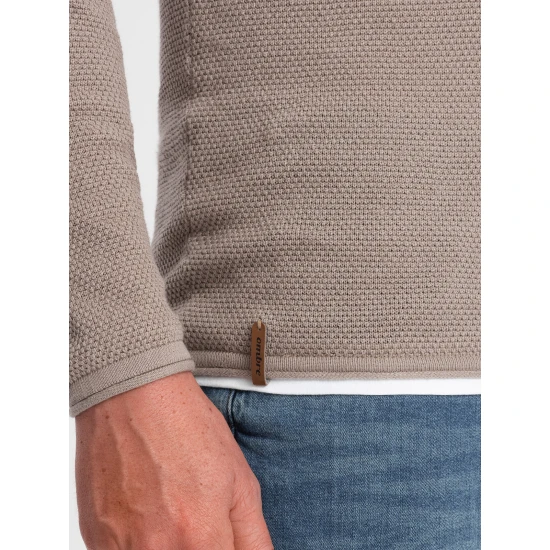 Brūns vīriešu džemperis Finn V8 OM-SWSW-0103