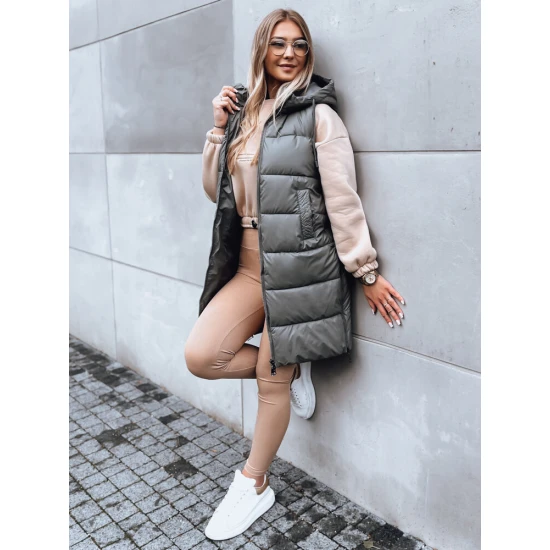 Garā pelēkā veste ar kapuci Far TY3832