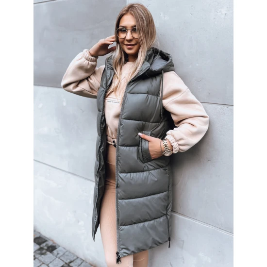 Garā pelēkā veste ar kapuci Far TY3832