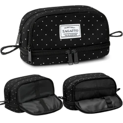 Melns penālis ar baltiem punktiņiem