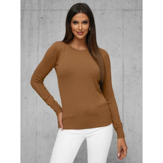 Sieviešu brūns džemperis Stel JS/8005/7