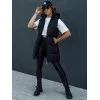 Sieviešu garā melnā veste Iva TY4504