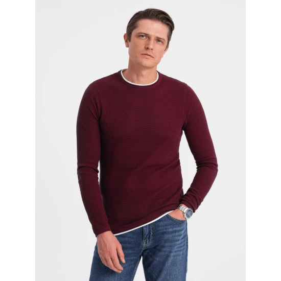 Vīriešu bordo džemperis Finn V8 OM-SWSW-0103