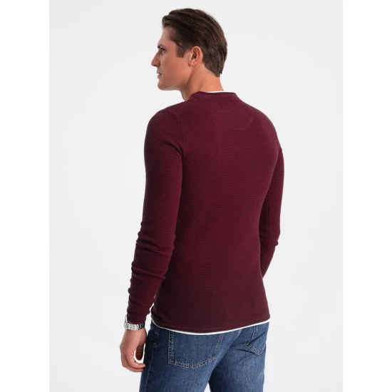 Vīriešu bordo džemperis Finn V8 OM-SWSW-0103