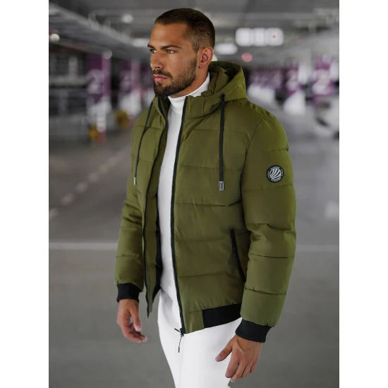 Vīriešu haki krāsas ziemas jaka Edi JS/31M5023/62Z