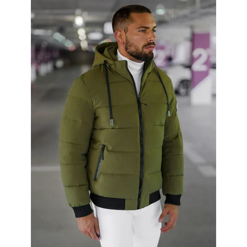 Vīriešu haki krāsas ziemas jaka Edi JS/31M5023/62Z