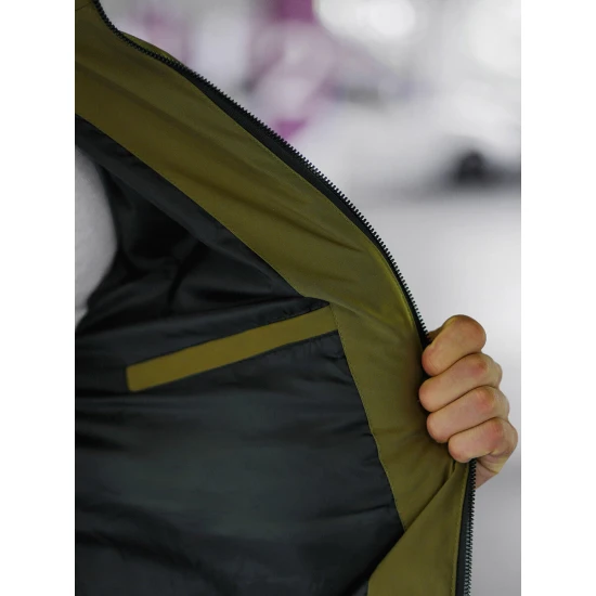 Vīriešu haki krāsas ziemas jaka Edi JS/31M5023/62Z