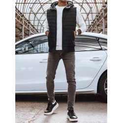 Vīriešu melna jaka ar kapuci David