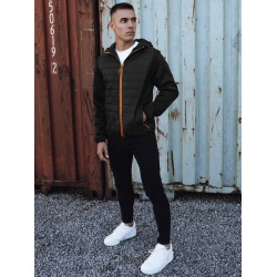 Vīriešu melna jaka ar oranžu detaļu Lucas