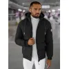 Vīriešu melna ziemas jaka Edi JS/31M5023/392Z