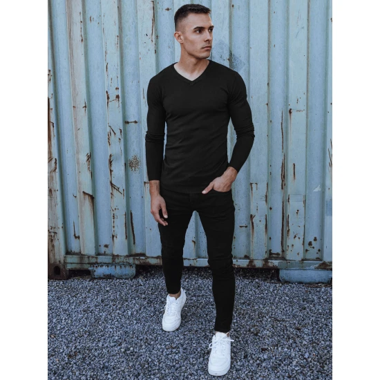 Vīriešu melns džemperis Henri WX1883