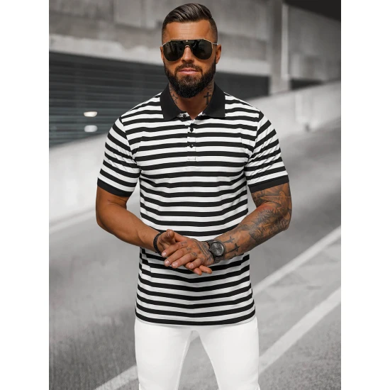 Vīriešu svītrains polo krekls Rafael NB/MT3110