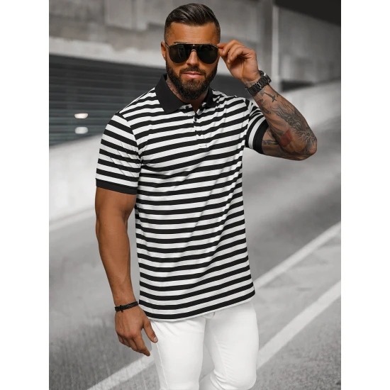 Vīriešu svītrains polo krekls Rafael NB/MT3110