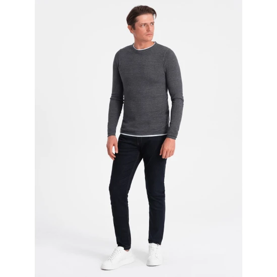 Vīriešu tumši pelēks džemperis Finn V8 OM-SWSW-0103