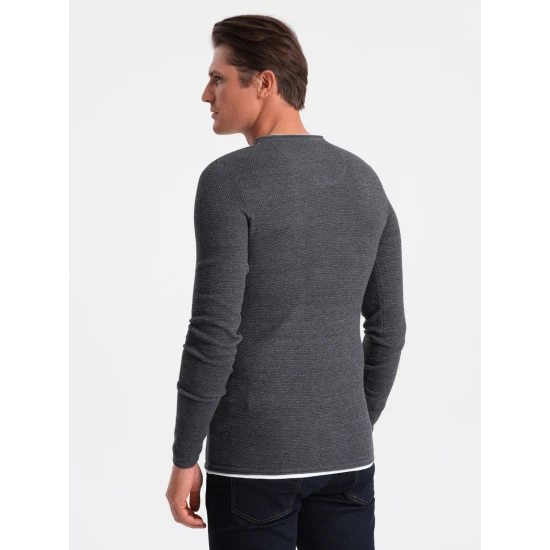 Vīriešu tumši pelēks džemperis Finn V8 OM-SWSW-0103