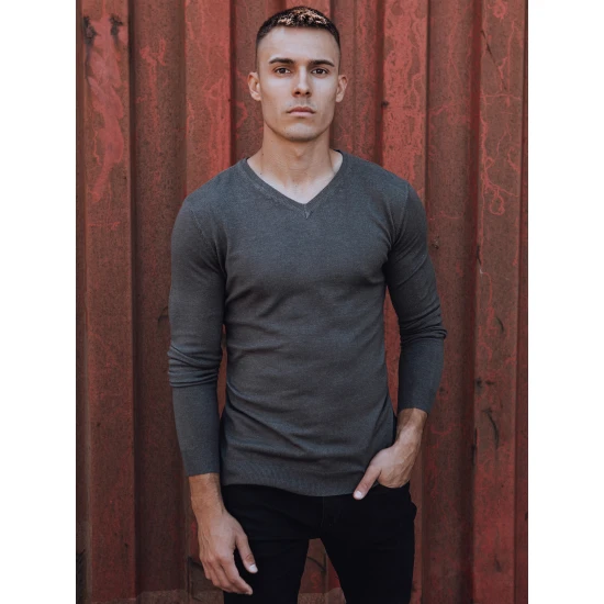 Vīriešu tumši pelēks džemperis Henri WX2219