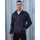 Vīriešu tumši zila jaka ar sarkanu detaļu Lucas TX4861