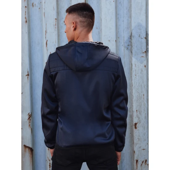 Vīriešu tumši zila jaka ar sarkanu detaļu Lucas TX4861