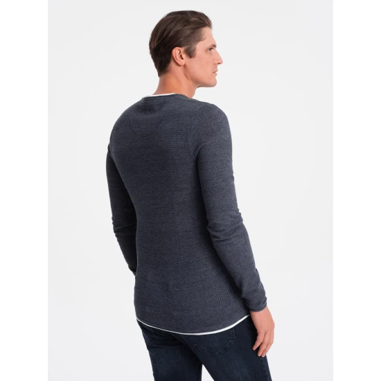 Vīriešu tumši zils džemperis Finn V8 OM-SWSW-0103