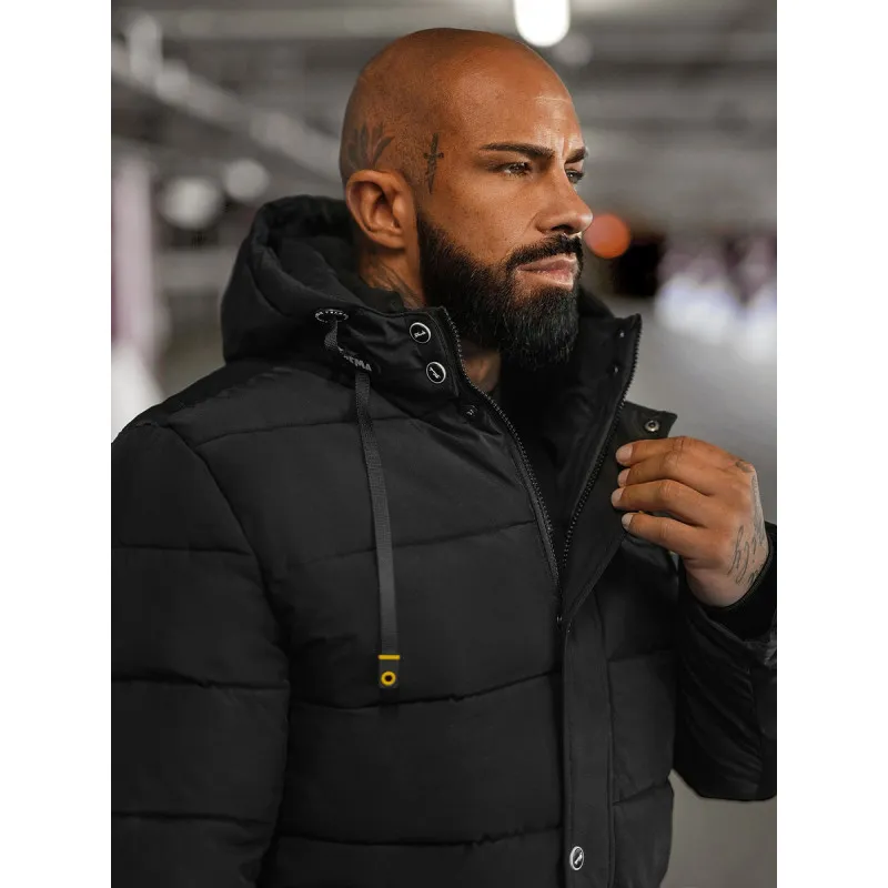 Vīriešu melna ziemas jaka Lorenzo JS/57M7503/392