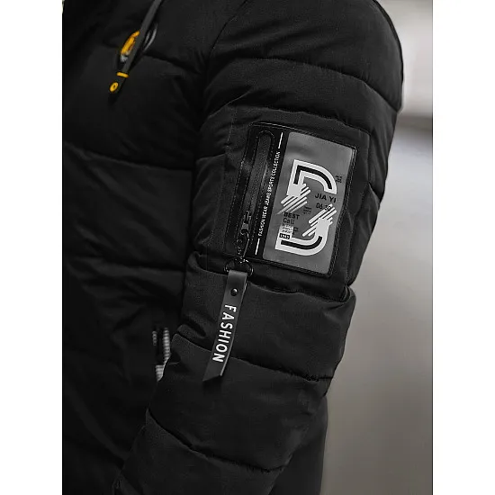 Vīriešu melna ziemas jaka Lorenzo JS/57M7503/392