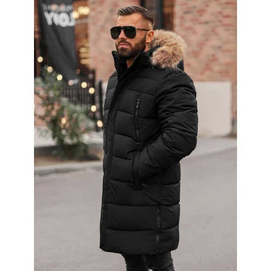 Vīriešu melna ziemas jaka Fred JS/25M9803/392