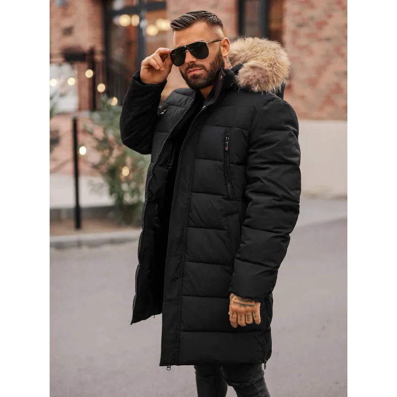 Vīriešu melna ziemas jaka Fred JS/25M9803/392