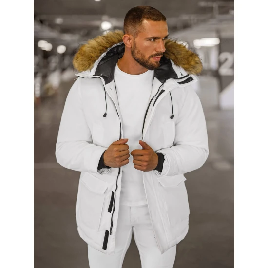 Balta vīriešu ziemas jaka Anton JS/5M779/281Z