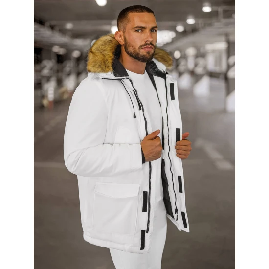 Balta vīriešu ziemas jaka Anton JS/5M779/281Z