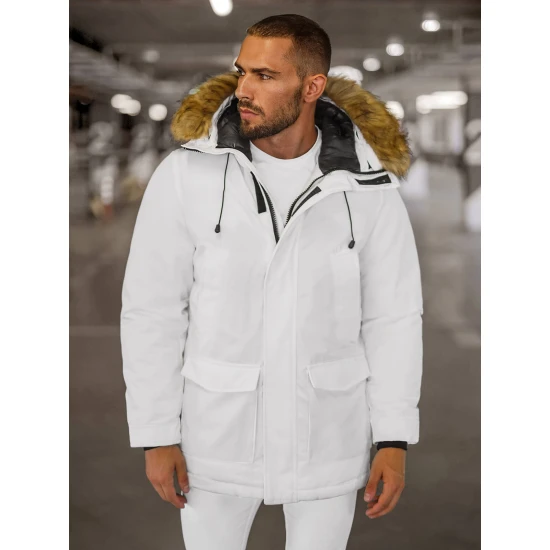 Balta vīriešu ziemas jaka Anton JS/5M779/281Z