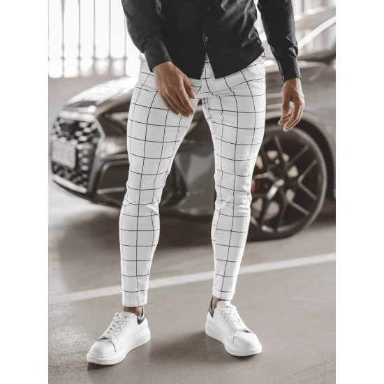 Baltas vīriešu bikses Karlin O/P4009Z