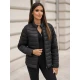 Melna stepēta jaka Sofia PLUS izmērs sievietēm
