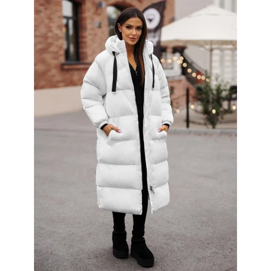 Sieviešu balts mētelis Izabel JS/5M3163/281Z