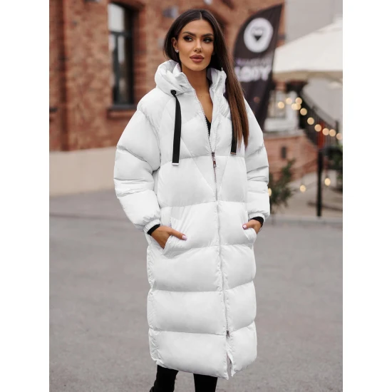 Sieviešu balts mētelis Izabel JS/5M3163/281Z