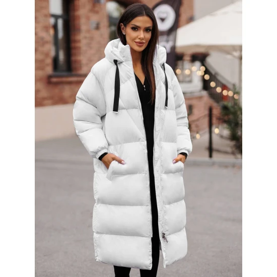 Sieviešu balts mētelis Izabel JS/5M3163/281Z