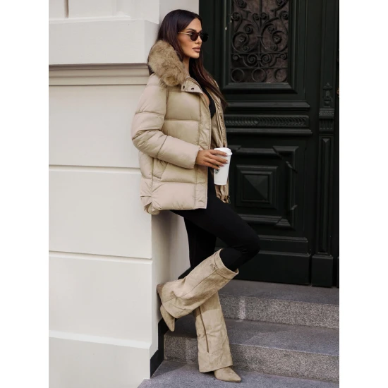 Sieviešu brūna ziemas jaka Star JS/5M3256/62