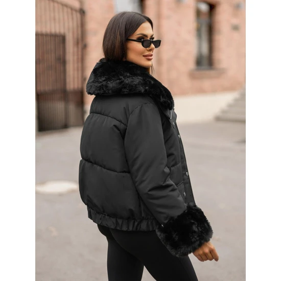 Sieviešu melna jaka Lara O/H833