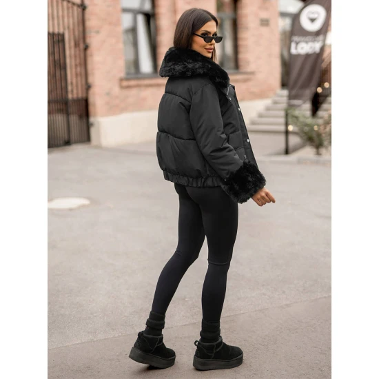 Sieviešu melna jaka Lara O/H833