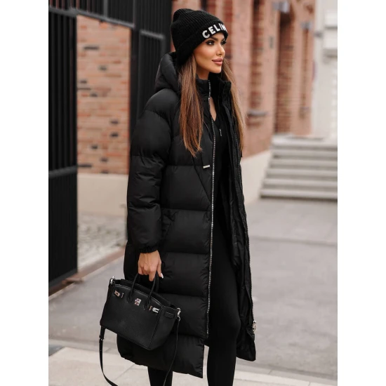 Sieviešu melns mētelis Izabel JS/5M3163/392Z