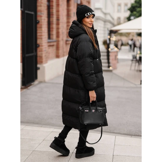 Sieviešu melns mētelis Izabel JS/5M3163/392Z