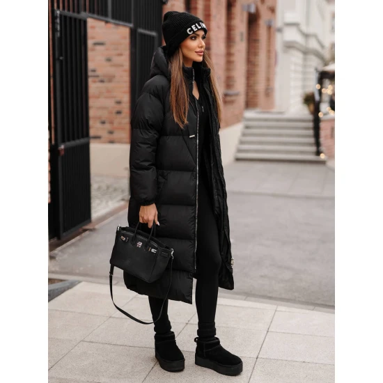 Sieviešu melns mētelis Izabel JS/5M3163/392Z