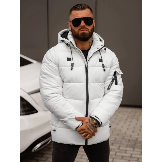 Vīriešu balta ziemas jaka Arte JS/57M7502/281
