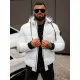 Men's white winter jacket Martim JS/31M5031/281