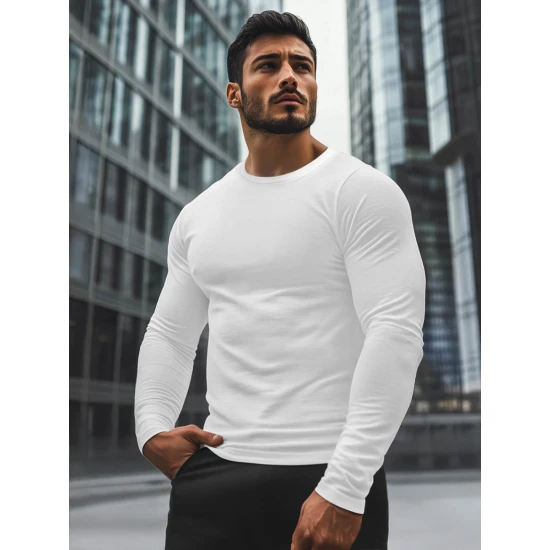 Vīriešu balts krekls ar garām piedurknēm Jamat JS/2088