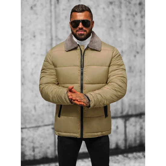 Vīriešu brūna stepēta jaka Andre JS/31M5010