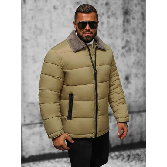 Vīriešu brūna stepēta jaka Andre JS/31M5010