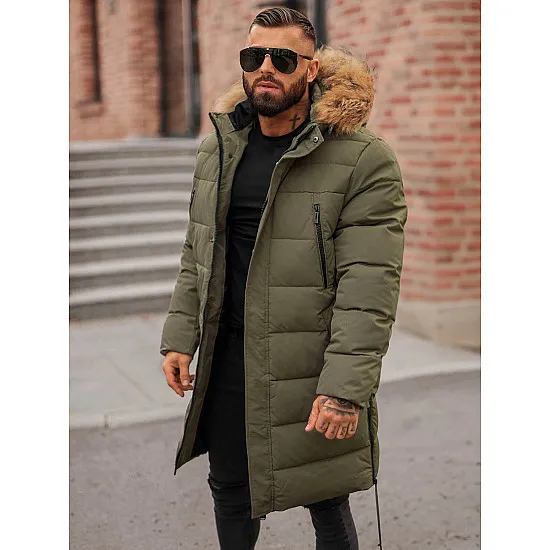 Meeste khaki värvi talvejope Fred JS/25M9803/136