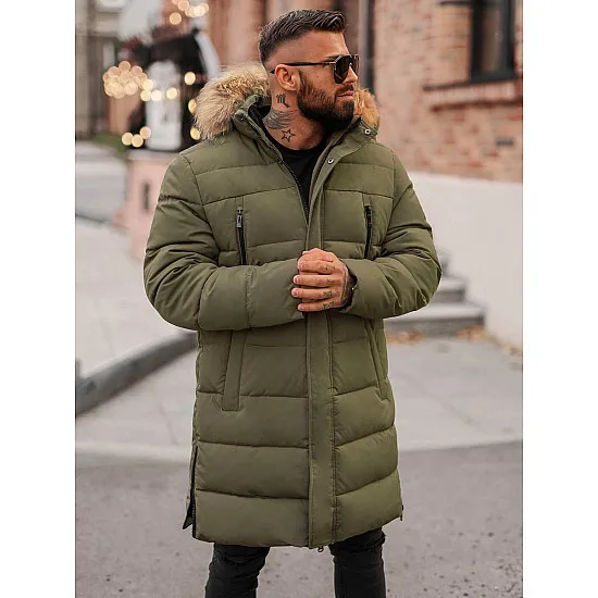 Meeste khaki värvi talvejope Fred JS/25M9803/136