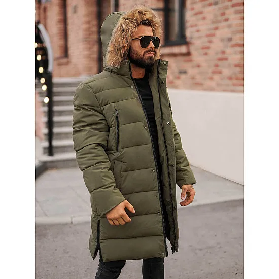 Meeste khaki värvi talvejope Fred JS/25M9803/136
