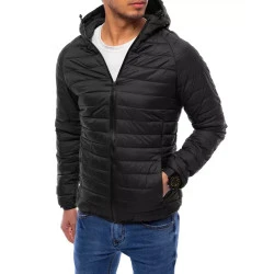 Vīriešu melna jaka Pedri